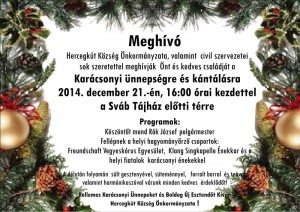 2014 - Hercegkút - adventi meghívó